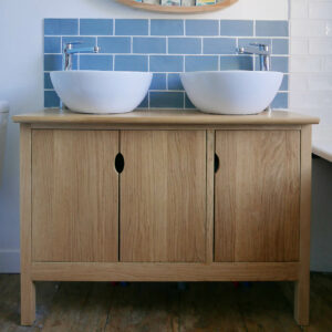 meuble chene massif salle de bain double vasque