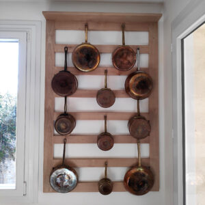 suspensoir cuivre batterie cuisine