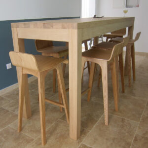Table chêne massif cuisine sur mesure