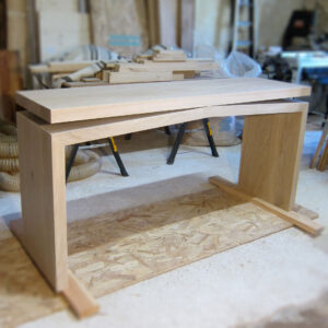 console chêne massif sur mesure ébénisterie